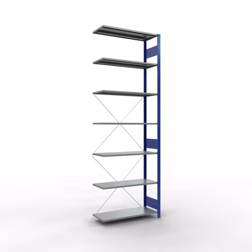 Rayonnage supplémentaire, étagère, système enfichable MULTIplus150, 3000 x 1000 x 400 mm, 7 étagères, RAL 5010/galvanisé de la marque Schulte Lagertechnik de la gamme de produits du système enfichable