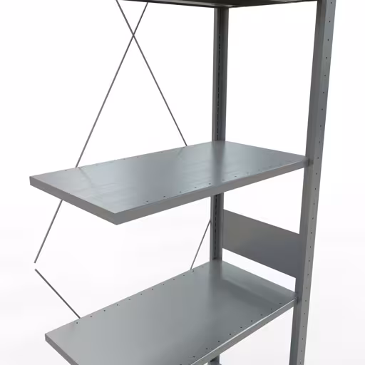 Scaffali componibili, scaffali, sistema a innesto MULTIplus150, 3000 x 750 x 400 mm (AxLxP), 7 ripiani, traversa, zincato della marca Schulte Lagertechnik della gamma dei sistemi a innesto