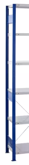 Telaio con profilo a T MULTIplus 2500x500 mm, RAL 5010 blu genziana, 3 barre di profondità, smontato da Schulte Lagertechnik della categoria scaffali per ufficio