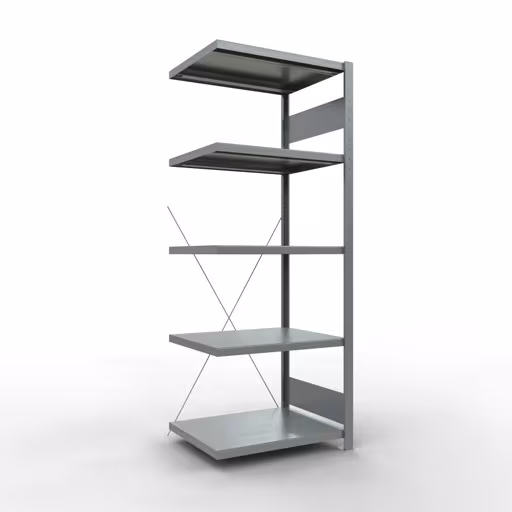 Figura n. 13 dell'articolo scaffale aggiuntivo, scaffale a scaffale, sistema a innesto MULTIplus250, 2000 x 750 x 600 mm (AxLxP), 5 ripiani, traversa, zincato del gruppo di prodotti sistema a innesto della marca Schulte Lagertechnik