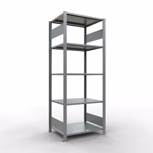 Étagère de base, étagère, système enfichable MULTIplus150, 2000 x 750 x 600 mm, 5 étagères, galvanisée de Schulte Lagertechnik de la catégorie du système enfichable