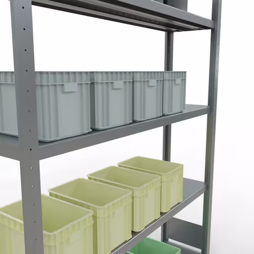 Étagère de base, étagère, système enfichable MULTIplus250, 2000 x 1300 x 300 mm, 5 étagères, galvanisée de Schulte Lagertechnik de la catégorie du système enfichable