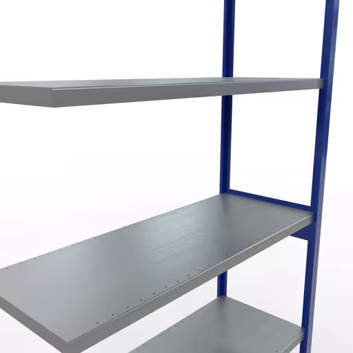 Rayonnage supplémentaire, étagère, système enfichable MULTIplus250, 3000 x 1300 x 500 mm, 7 étagères, RAL 5010 bleu gentiane/galvanisé de Schulte Lagertechnik avec le numéro d'article. 12957-130-LR-B