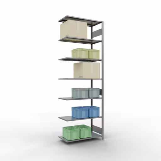Image du produit n° 15 de l'article étagère complémentaire, étagère, système enfichable MULTIplus150, 3000 x 1000 x 500 mm, 7 étagères, galvanisé de la gamme de produits du système enfichable de Schulte Lagertechnik