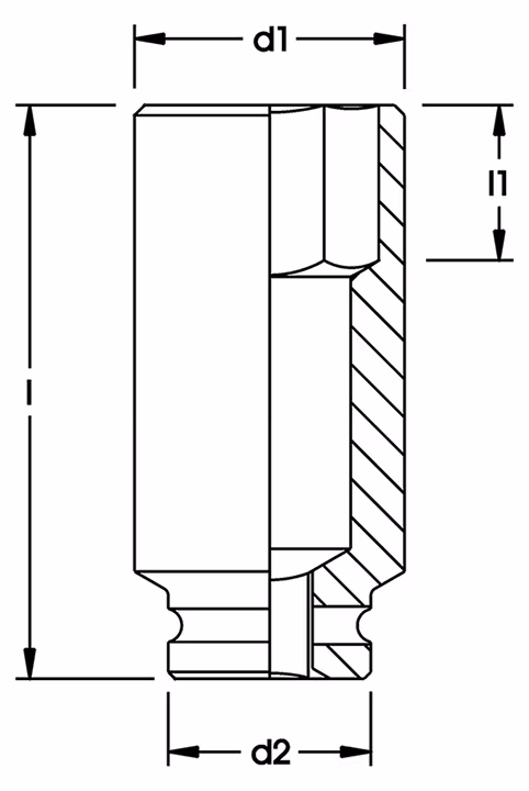 Bussola per avvitatore ad impatto 3/4", extra profonda, 6 punti, ELORA-791LTA della marca ELORA della categoria Bussole per avvitatore ad impatto 3/4"