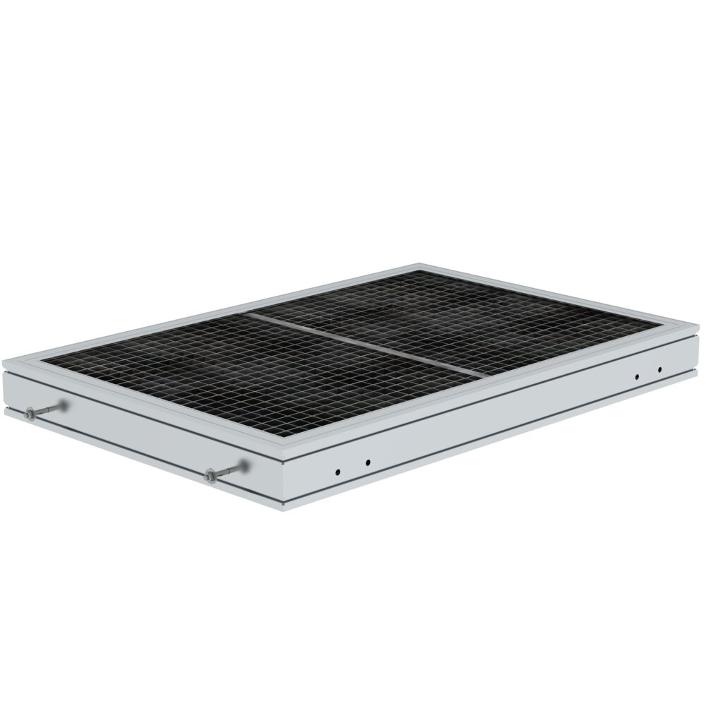 Plate-forme Munk en caillebotis en acier longueur 1260 mm de Günzburger Steigtechnik Caillebotis en acier pour platelage Munk, longueur de platelage de la catégorie échelles de platelage portant la référence 632104