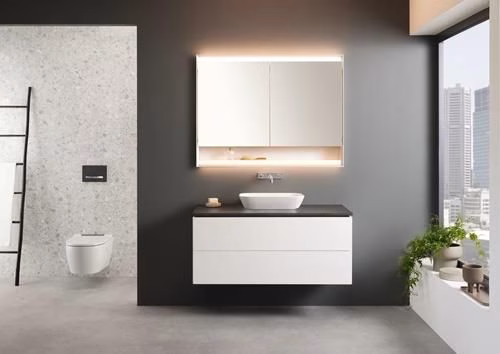 Detailbild 3970808 Geberit ONE Set WC sospeso con sedile WC bianco/cromato lucido, KeraTect