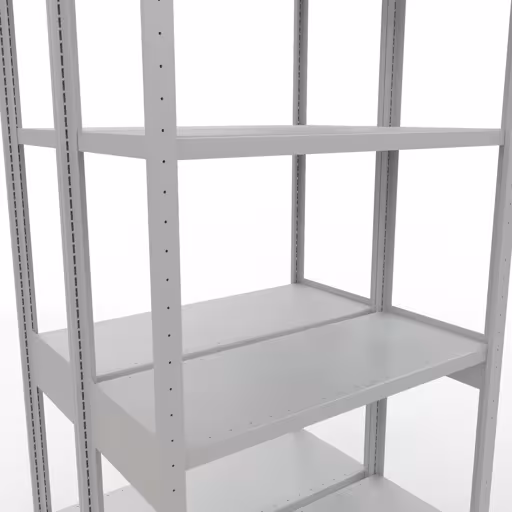Image du produit n°6 de l'article étagère de base, étagère double, système enfichable MULTIplus250, 3000 x 1000 x (2x400) mm, 2x7 étagères, RAL 7035 gris clair de la gamme d'étagères pour étagères de la marque Schulte Lagertechnik