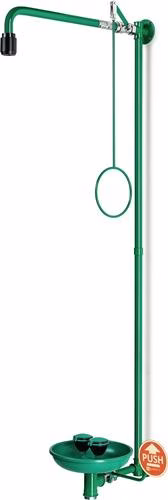 Doccia di emergenza ClassicLine con due soffioni, a parete, con attacco filettato interno da 3/4", B-SAFETY, della categoria stazioni lavaocchi e sistemi di risciacquo oculare, codice articolo 4000387007