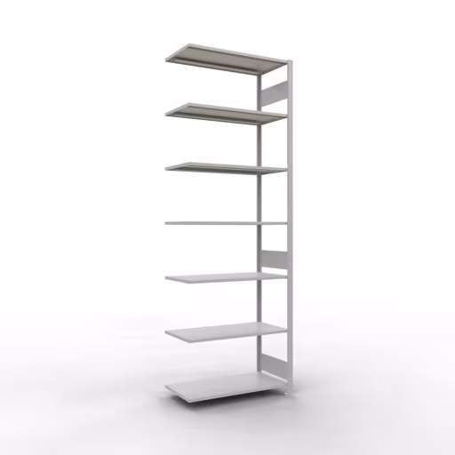 Figura n. 8 dell'articolo scaffale aggiuntivo, scaffale a scaffale, sistema a innesto MULTIplus85, 3000 x 1000 x 500 mm, 7 ripiani, RAL 7035 grigio chiaro del gruppo di prodotti sistema a innesto della marca Schulte Lagertechnik