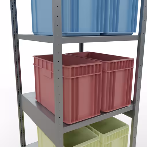 Scaffale base, scaffale, sistema a innesto MULTIplus250, 3000 x 750 x 800 mm (AxLxP), 7 ripiani, barre longitudinali, zincato della marca Schulte Lagertechnik della gamma dei sistemi a innesto