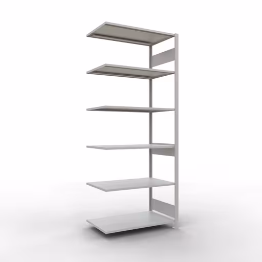 Étagère supplémentaire, étagère, système enfichable MULTIplus85, 2500 x 1000 x 600 mm, 6 étagères, gris clair RAL 7035 de la marque Schulte Lagertechnik de la gamme de produits du système enfichable