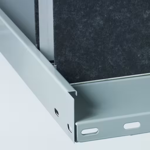 Scaffale base, scaffale per ufficio, sistema a vite MULTIplus85, 2300 x 1300 x 300 mm (AxLxP), 6 ripiani, RAL 7035 grigio chiaro, con listello di arresto della marca Schulte Lagertechnik dal programma scaffali per ufficio