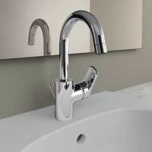 Detailbild 4039633 Miscelatore per lavabo IS Ceraflex con bocca alta e scarico a scomparsa 146 mm cromo