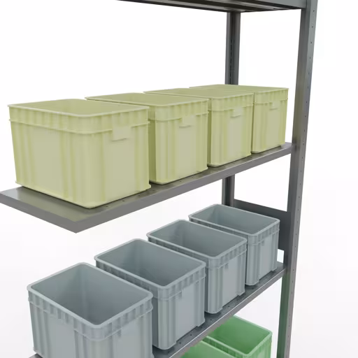 Image du produit n° 12 de l'article étagère complémentaire, étagère, système enfichable MULTIplus150, 3000 x 1000 x 300 mm, 7 étagères, galvanisé de la gamme de produits du système enfichable de Schulte Lagertechnik