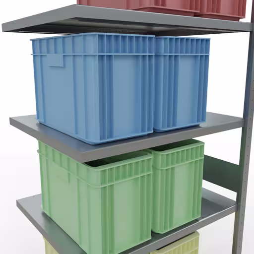 Figure n° 12 de l'article, système d'étagères enfichables MULTIplus330, 3000 x 1000 x 800 mm, 7 étagères, galvanisées du groupe de produits système enfichable de Schulte Lagertechnik