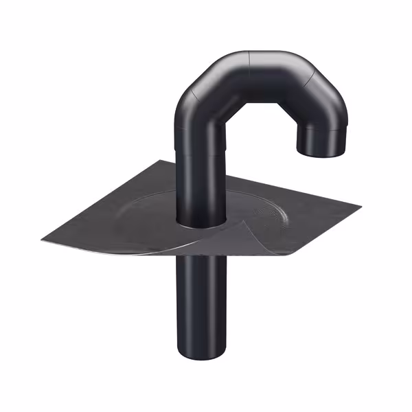 Set di condotti da tetto Flavent per cavi energetici Set di condotti da tetto DN 75 con flangia in PVC duro di Klöber Set di canaline da tetto Flavent per cavi energetici, passaggi sul tetto non isolati, articolo n. KF6910