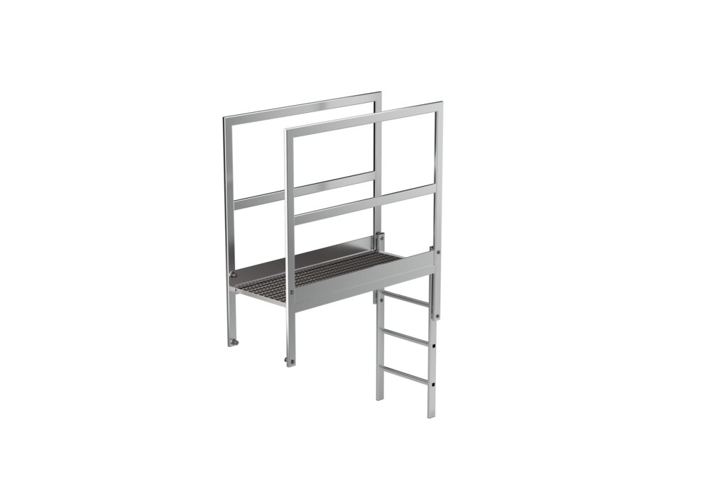 Traverse de parapet Munk, aluminium brut, longueur spéciale, de la catégorie traverse, référence 062184