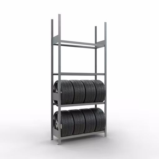 Immagine del prodotto n. 15 dell'articolo Scaffale Basic, scaffale per ruote/pneumatici, 2750 x 1200 x 400 mm, zincato, 4 livelli di stoccaggio con carico dello scomparto di 150 kg per livello Figura n. 15 dell'articolo scaffale base, portaruote/pneumatico, 2750 x 1200 x 400 mm, zincato, 4 livelli di stoccaggio del gruppo di prodotti Scaffali della marca Schulte Lagertechnik