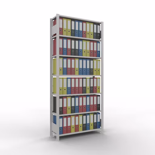 Figura n. 16 dell'articolo scaffale base, scaffale per ufficio, sistema a innesto MULTIplus85, 2300 x 1000 x 300 mm, 7 ripiani, , , grigio chiaro del gruppo di prodotti scaffali per ufficio della marca Schulte Lagertechnik