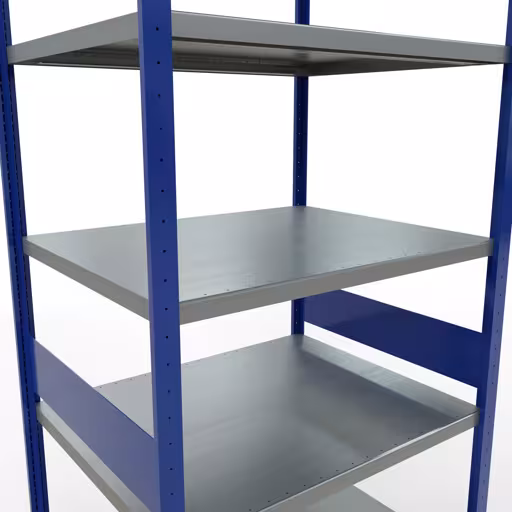 Figura n. 14 dell'articolo scaffale base, scaffale, sistema a innesto MULTIplus330, 3000 x 1000 x 800 mm (AxLxP), 7 ripiani, barre longitudinali, RAL 5010 blu genziana/zincato del gruppo di prodotti sistema a innesto della marca Schulte Lagertechnik