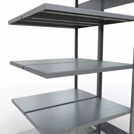 Image du produit n° 7 de l'article étagère supplémentaire, étagère double, système enfichable MULTIplus250, 2000 x 1000 x (2x500) mm, 2x5 étagères, galvanisées de la gamme d'étagères pour étagères de la marque Schulte Lagertechnik