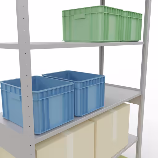Image du produit n° 8 de l'article étagère de base du système enfichable 2500x1300x500 mm, type 150 kg, gris clair de la gamme de produits du système enfichable de Schulte Lagertechnik