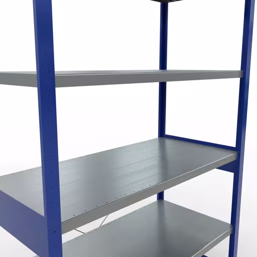 Figure n° 13 de l'article étagère de base, système d'étagères enfichables MULTIplus250, 2500 x 1300 x 600 mm, 6 étagères, RAL 5010 bleu gentiane/galvanisé du groupe de produits système enfichable de la marque Schulte Lagertechnik