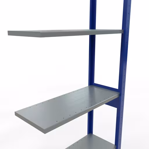 Rayonnage supplémentaire, étagère, système enfichable MULTIplus150, 2500 x 750 x 300 mm, 6 étagères, RAL 5010 bleu gentiane/galvanisé/galvanisé de Schulte Lagertechnik de la catégorie système enfichable