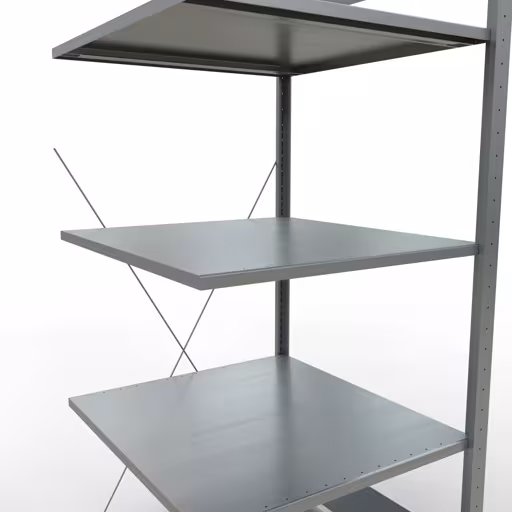 Scaffali aggiuntivi, scaffali, sistema a innesto MULTIplus150, 2000 x 750 x 800 mm (AxLxP), 5 ripiani, traversa, zincato della marca Schulte Lagertechnik della gamma dei sistemi a innesto