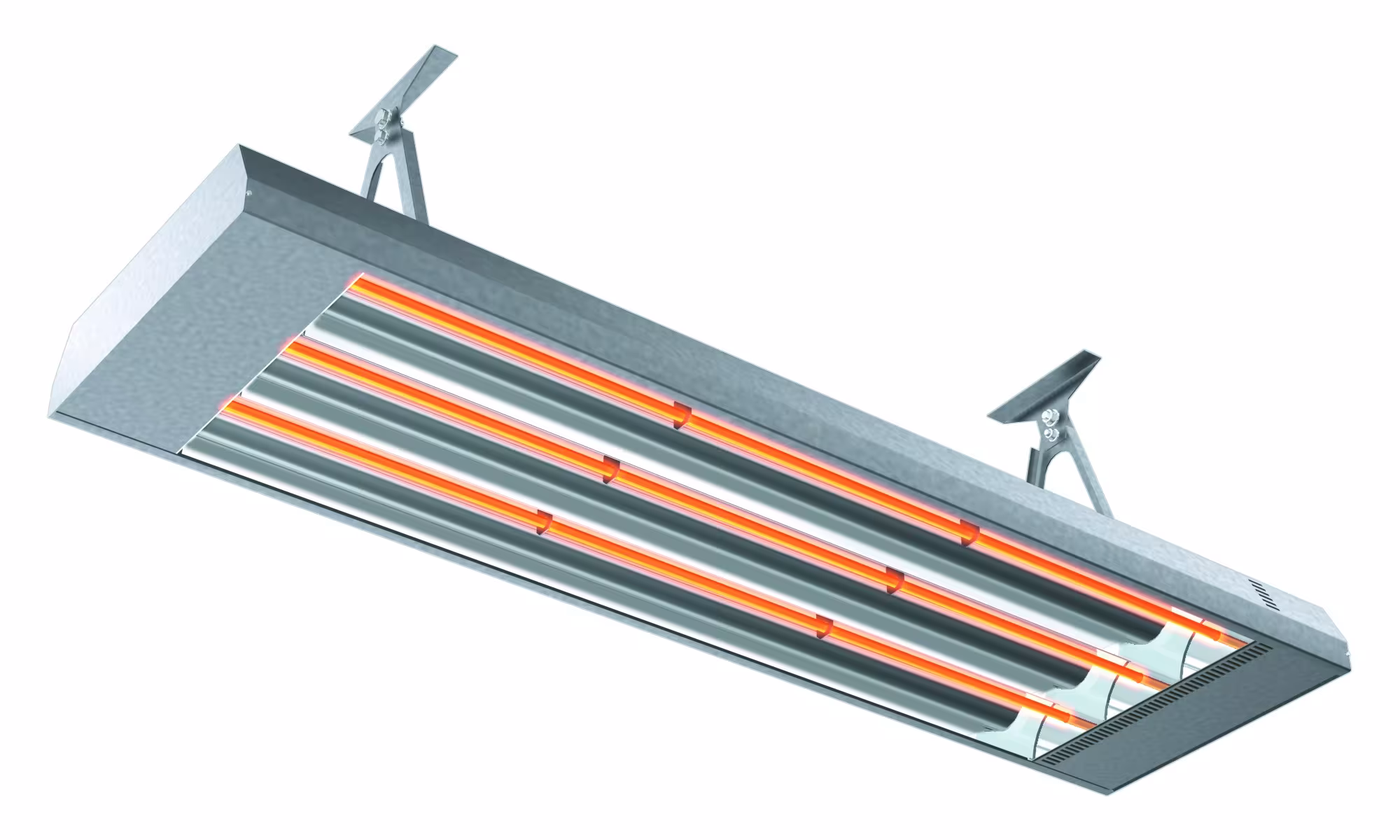 InduStrip IHS, faretto industriale IR per capannoni, 400 Volt3N, IP44 di Schultze InduStrip IHS, radiatore industriale per corridoi IR, 400 Volt3N, IP44, radiatore di calore