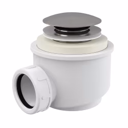 Bonde de douche avec siphon | Couvercle 70 mm Clic-Clac de la catégorie Pieds de baignoire et accessoires de montage (référence : A465C-50)
