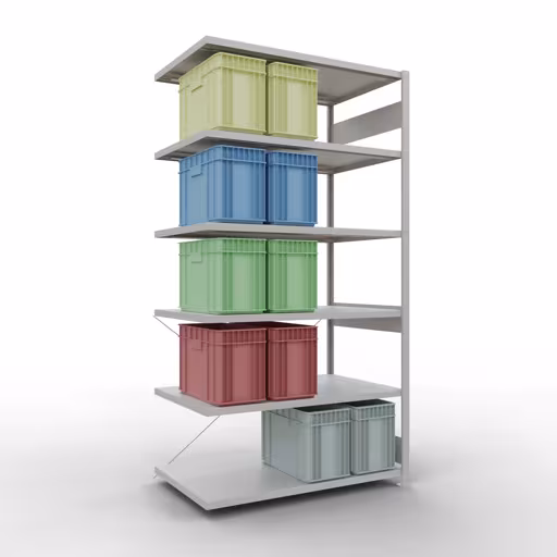 Image du produit n° 15 de l'article étagère supplémentaire système enfichable 2500x1300x800 mm, type 250 kg, gris clair Figure n° 15 de l'article système enfichable 2500x1300x800 mm, type 250 kg, gris clair du groupe de produits système enfichable de Schulte Lagertechnik