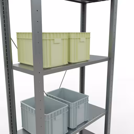 Image du produit n° 15 de l'article étagère de base, étagère, système enfichable MULTIplus150, 2000 x 750 x 300 mm, 5 étagères, galvanisé de la gamme de produits du système enfichable de Schulte Lagertechnik