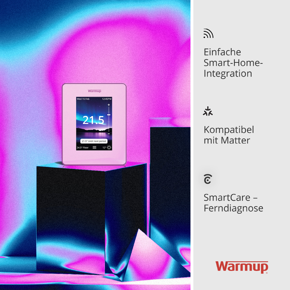 Warmup 7iE Smartes Matter Kompatibles WIFI Thermostat weiß
