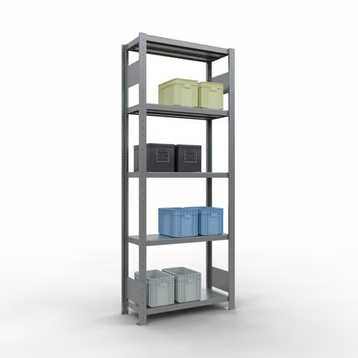 Figure n° 15 de l'article étagère de base, étagère, système enfichable MULTIplus250, 2000 x 750 x 300 mm, 5 étagères, galvanisées du groupe de produits système enfichable de Schulte Lagertechnik