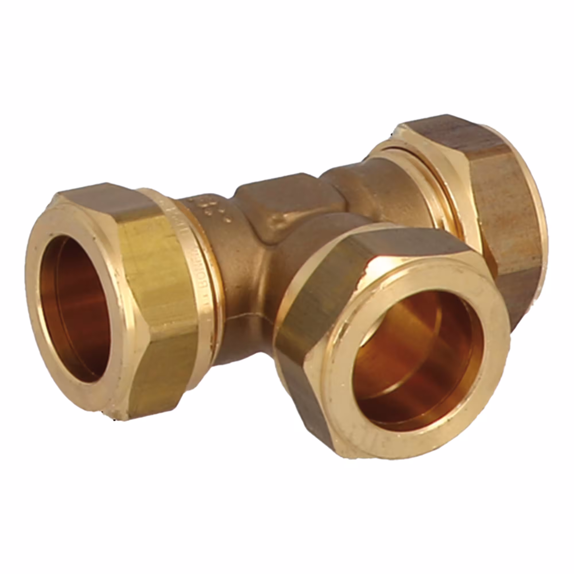 Té à bague de compression en cuivre 18 x 18 x 18 mm de General Fittings Pièces en T en laiton, raccords à compression en laiton, réf. 1N0010H181818A