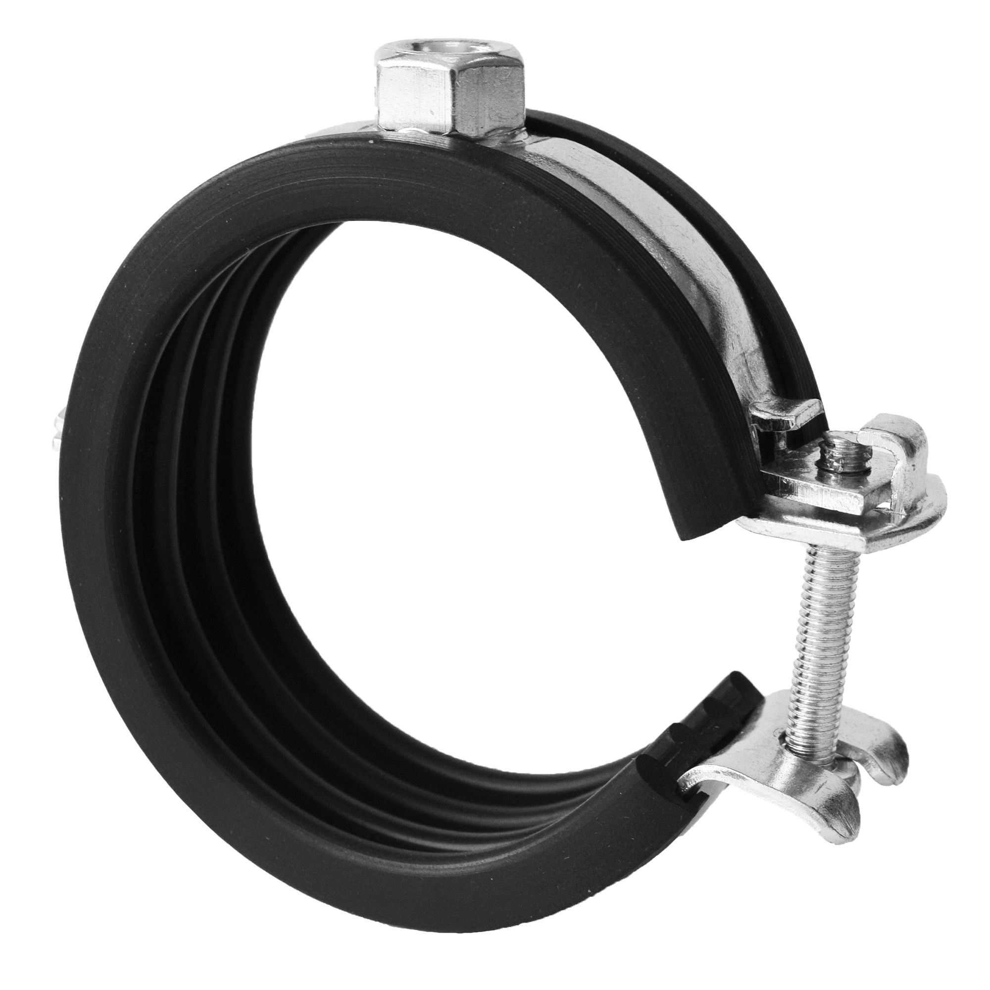 20 pezzi - Fascetta per tubi articolati M8 32-35 mm (1'') zincata con inserto