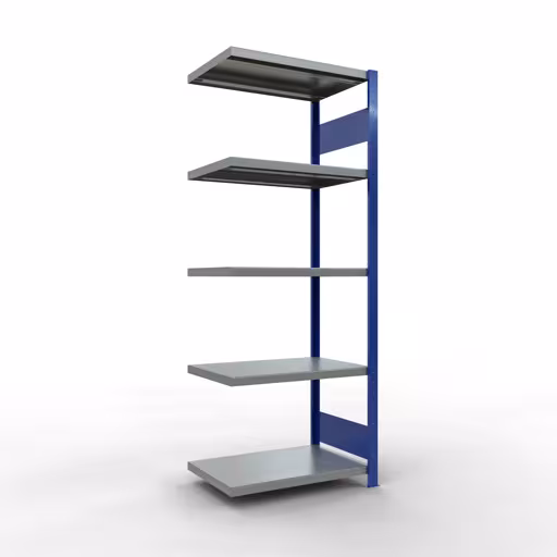 Figure n° 10 de l'article système d'étagères enfichables MULTIplus250, 2000 x 750 x 500 mm, 5 étagères, RAL 5010 bleu gentiane/galvanisé/galvanisé du groupe de produits système enfichable de Schulte Lagertechnik