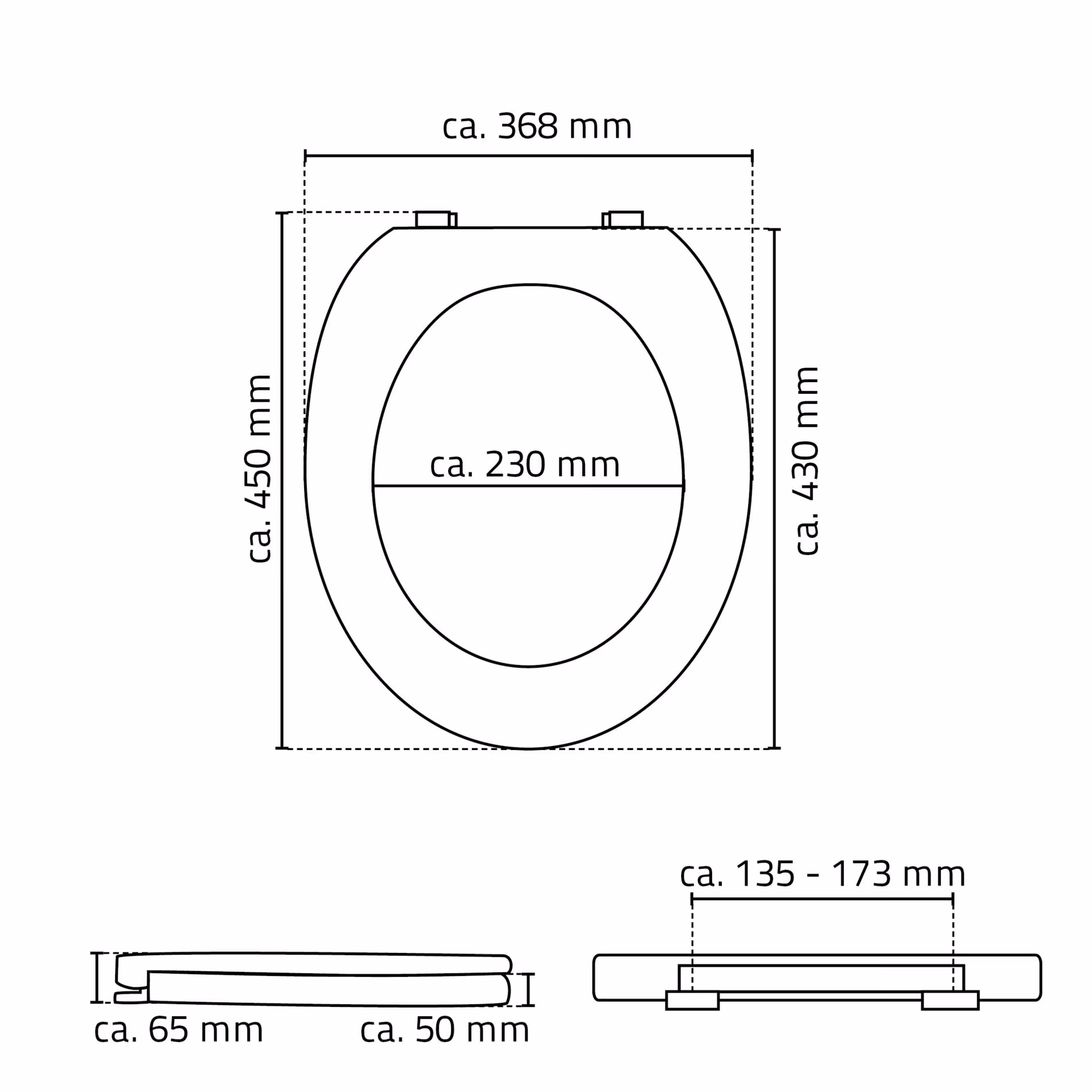 Abattant WC surélevé env. 5 cm, blanc, avec fermeture amortie, Duroplast de Ridder de la catégorie équipement de salle de bain & sanitaire