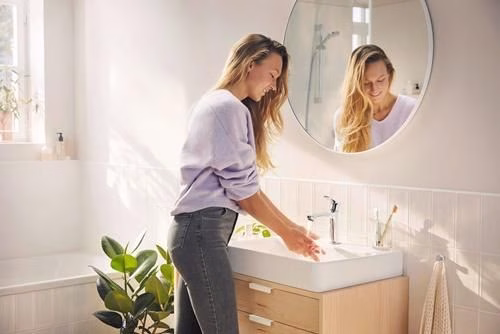 Detailbild 3982384 Hansgrohe Einhebel-Waschtischmischer REBRIS S 110 CoolStart ohne Ablaufgarnitur chrom