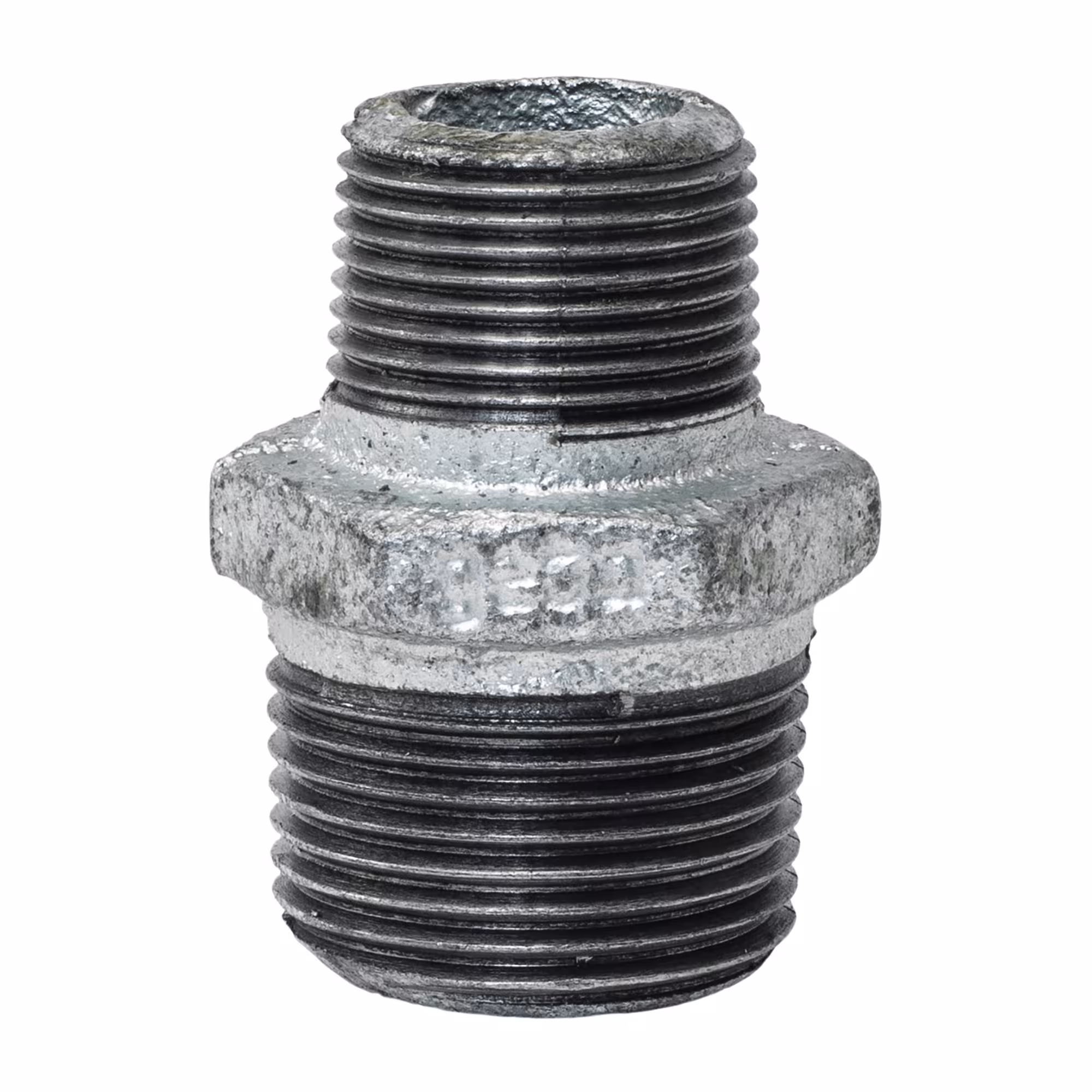 Doubles raccords de réduction galvanisés, 2x filetage extérieur, raccords filetés galvanisés, réf. 245-26G