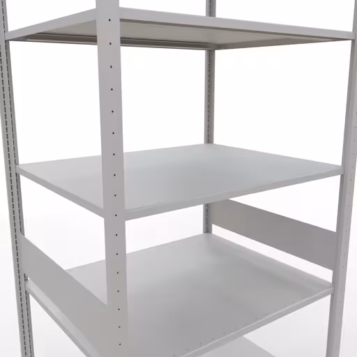 Scaffale base, scaffale, sistema a innesto MULTIplus150, 3000 x 1000 x 800 mm (AxLxP), 7 ripiani, barre longitudinali, RAL 7035 grigio chiaro della marca Schulte Lagertechnik della gamma sistemi a innesto