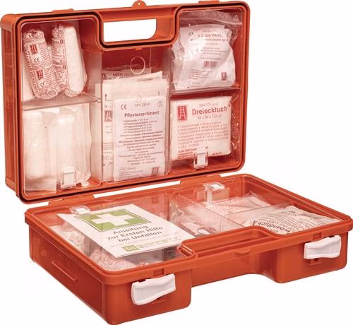 Erste Hilfe Koffer DIN 13157-2021 B310xH210xT130 circa mm orange B-SAFETY