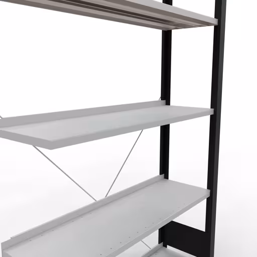Figura n. 13 dell'articolo scaffale componibile, scaffale per ufficio, sistema a innesto MULTIplus85, 1800 x 1000 x 300 mm, 5 ripiani, nero/grigio chiaro del gruppo di prodotti scaffale per ufficio della marca Schulte Lagertechnik