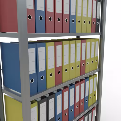 , étagère de bureau, système enfichable MULTIplus85, 2000 x 1000 x 300 mm, 6 étagères, galvanisé, sans barre d'arrêt de la marque Schulte Lagertechnik de la gamme d'étagères de bureau