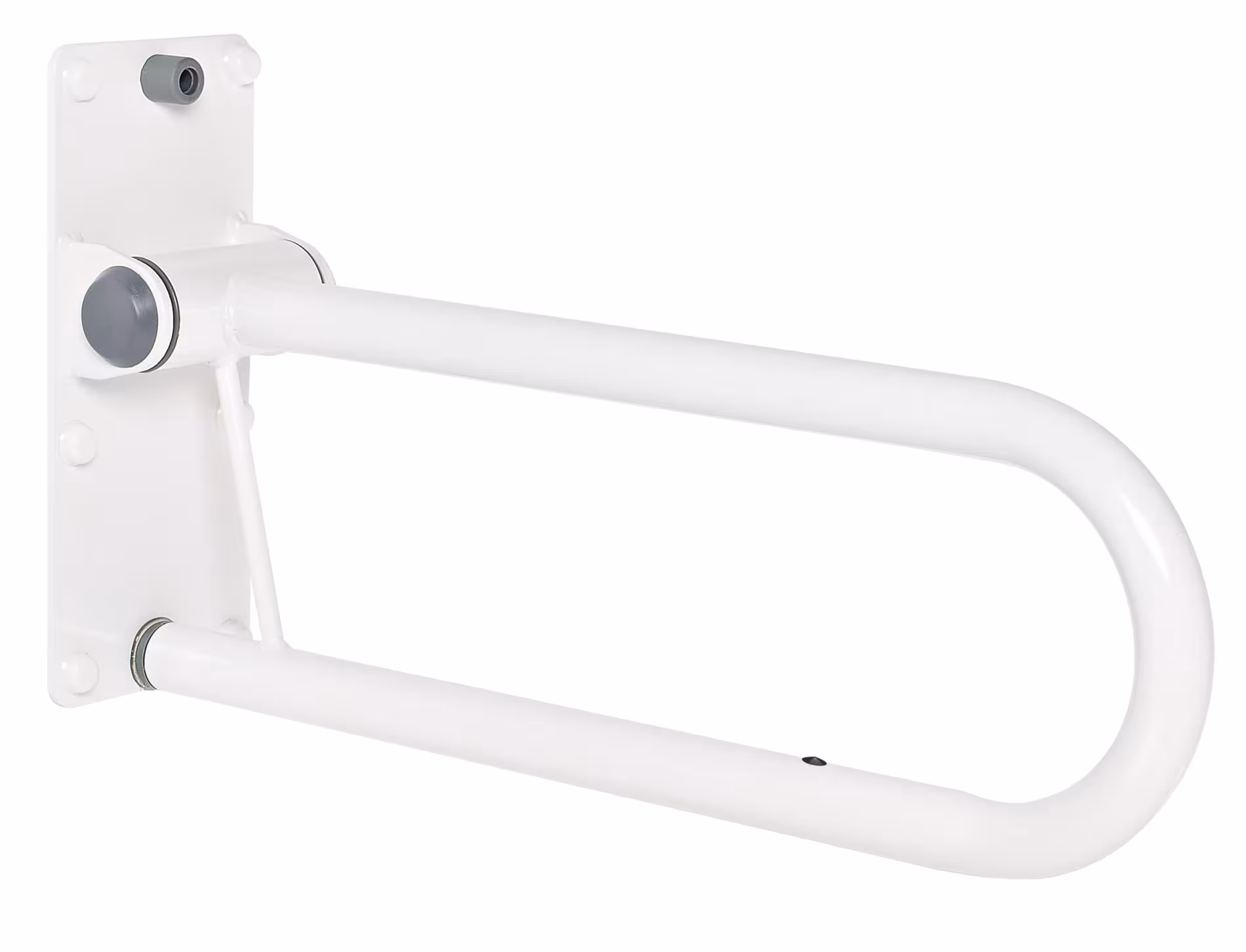 Barre de toilette Tim env. 55,5 cm, blanche, pliable, acier, poignées de maintien, réf. A0130101