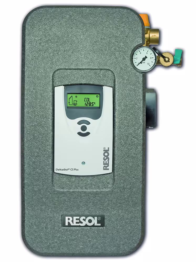 Stazione solare a due filamenti FlowSol(R) B HE - CS Plus della RESOL RESOL FlowSol(R) B HE - stazione solare a due fili, stazione solare a 2 fili, cod. art. 29002830