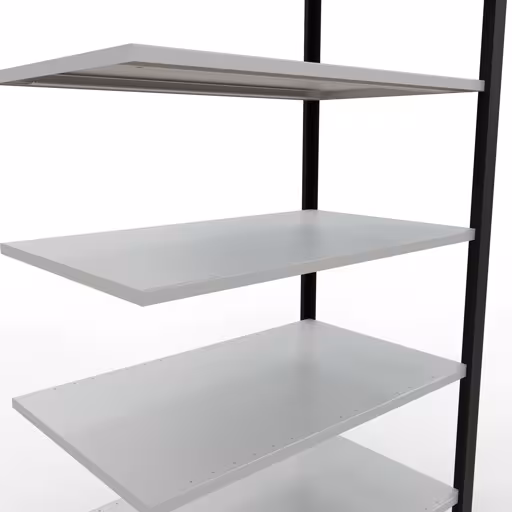Produktbild Nr 11 des Artikels Anbauregal, Büro-Fachbodenregal Stecksystem MULTIplus150, 2300 x 1000 x 600 mm (HxBxT), 7 Fachböden, Längenriegel, ohne Mittelanschlag, schwarz/lichtgrau Abbildung Nr 11 des Artikels Anbauregal, Büro-Fachbodenregal Stecksystem MULTIplus150, 2300 x 1000 x 600 mm (HxBxT), 7 Fachböden, Längenriegel, ohne Mittelanschlag, schwarz/lichtgrau aus der Produktgruppe Büroregale von der Marke Schulte Lagertechnik