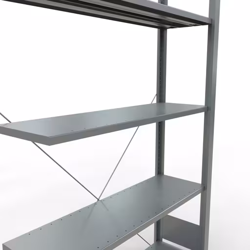 Figure n° 12 de l'article, étagère de bureau, système enfichable MULTIplus85, 1800 x 1000 x 300 mm, 5 étagères, galvanisées, sans barre d'arrêt du groupe de produits étagères de bureau de Schulte Lagertechnik